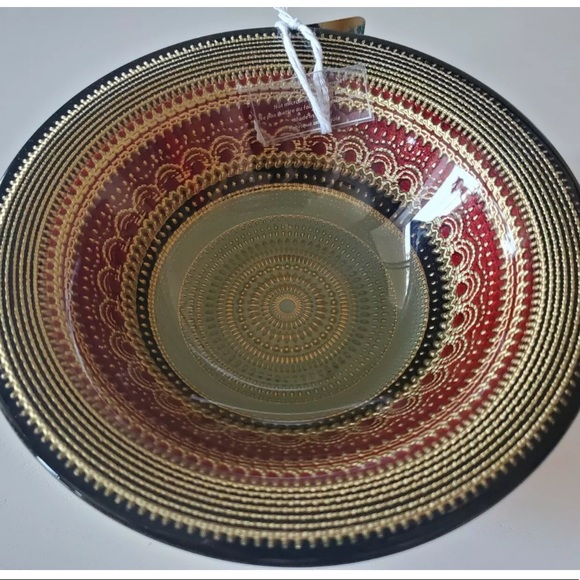 x4 Art of tabletop TURKISH GLASS soup cereal Hand Painted Oriental Pattern - Picture 4 of 6